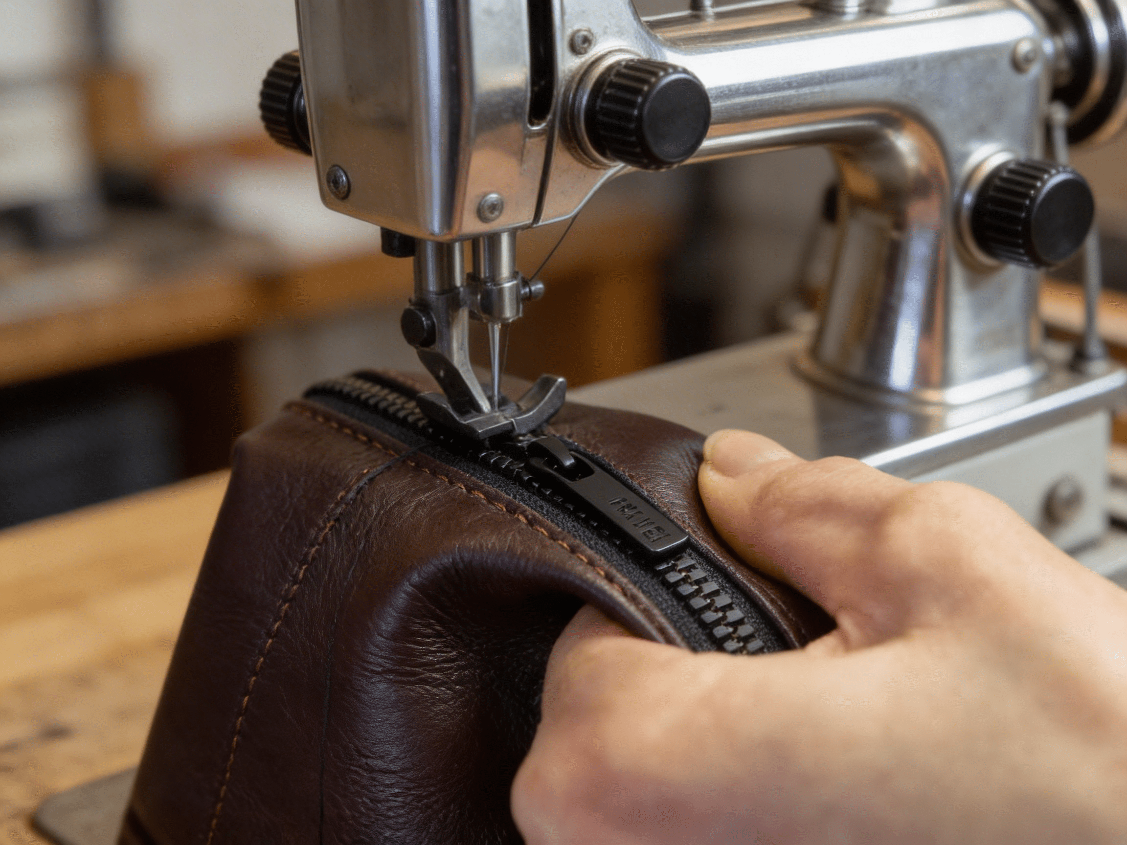 how to sew leather products