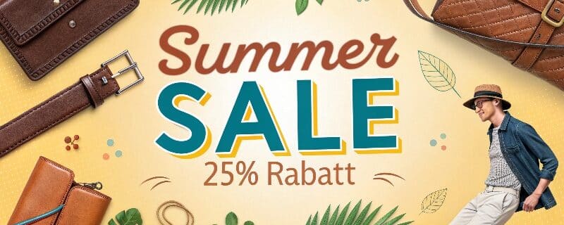 Sommeraktion 2025 – Bis zu 25 % Rabatt auf italienische Ledertaschen